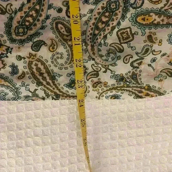 Talbots Boho Paisley Lightweight Cotton Top Size Large Petite Grandma Bohemian - Picture 10 of 10